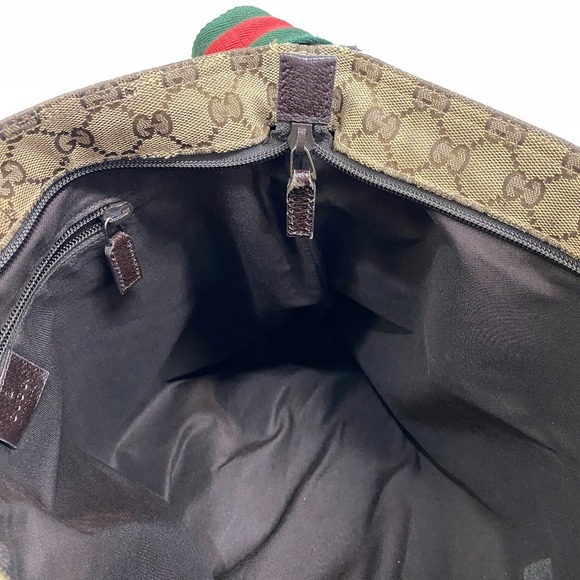 Gucci Sherry Line Web GG Canvas Shoulder Bag Beige - Picture 8 of 11